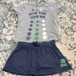 Colosseum Kids Notre Dame Gray & Navy Two-Piece Matching Set